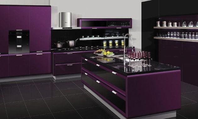 Purple and Black Kitchen Decor Luxury Purple Kitchen Omg I Love This Kitchen Ideas