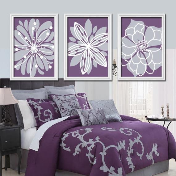 Purple and Gray Wall Decor Awesome Purple Flower Wall Art Flower Burst Baby Girl Nursery Wall