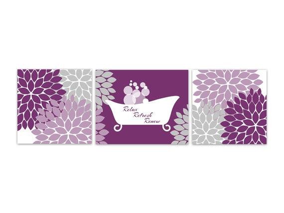 Purple and Gray Wall Decor Best Of Bathroom Wall Art Purple and Grey Bathroom Decor Relax