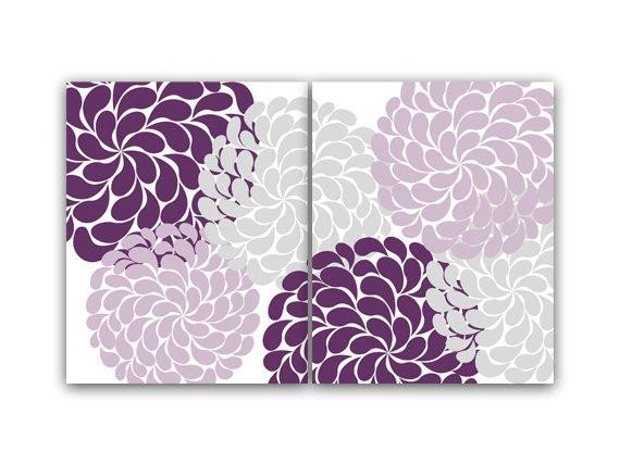 Purple and Gray Wall Decor Fresh Purple and Gray Flower Burst Wall Art Home Decor Wall Art