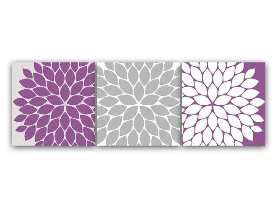 Purple and Gray Wall Decor Inspirational Home Decor Wall Art 12x12 Purple Grey Bedroom Decor Flower