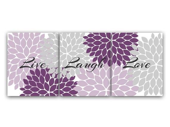 Purple and Gray Wall Decor Unique Purple and Grey Bedroom Decor Live Laugh Love Instant