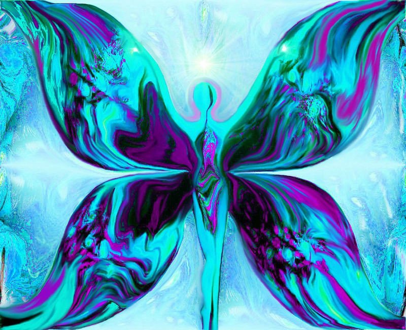 Purple and Teal Wall Decor Best Of Blue Teal Angel Art Reiki Healing Wall Decor &quot;metamorphosis Awakening&quot; Primal Painter