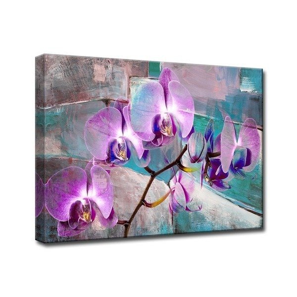 Purple and Teal Wall Decor New Shop Ready2hangart Painted Petals Xix Canvas Wall Art Purple Teal Sale Free Shipping