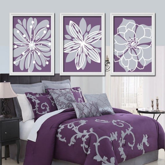 Purple Wall Decor for Bedrooms Awesome Purple Flower Wall Art Flower Burst Baby Girl Nursery Wall