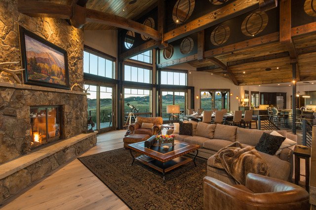 Ranch Style Living Room Ideas Beautiful Ranch Home at Marabou Rustic Living Room Denver by Wagner Design Studio