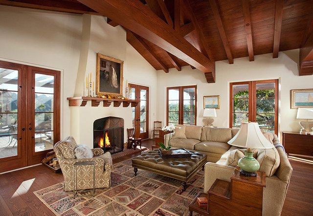 Ranch Style Living Room Ideas Lovely Hope Ranch Spanish Style Custom Home Family Room Mediterranean Living Room Santa Barbara