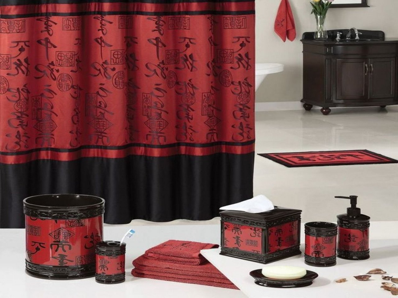 Red and Black Bathroom Decor Beautiful Red Accessories for Bedroom Plush Design Ideas Red and Black Bathroom Sets Accessories Rug Easy