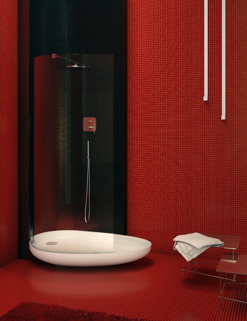 Red and Black Bathroom Decor Luxury Sleek Bathrooms by Danelon Meroni