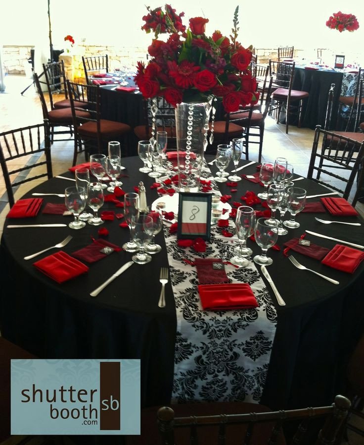 Red and Black Table Decor Fresh Shutterbooth San Diego Wedding Modern Elegance Red White and Black Wedding Colours