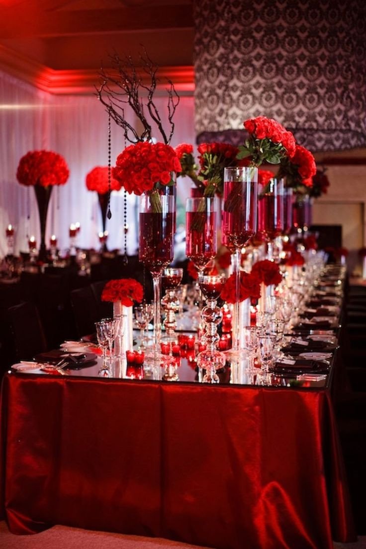 Red and Black Table Decor Luxury Red White and Black Wedding Table Decorating Ideas Wedding In Christmas