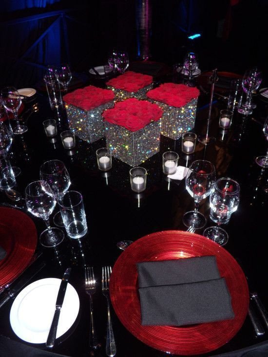 Red and Black Table Decor New Red Blackaid formal Gala Decor Google Search Wedding In 2019