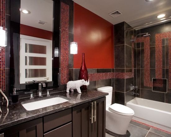 Red and Brown Bathroom Decor Awesome Bathroom Red and Brown Design Decorating Ideas