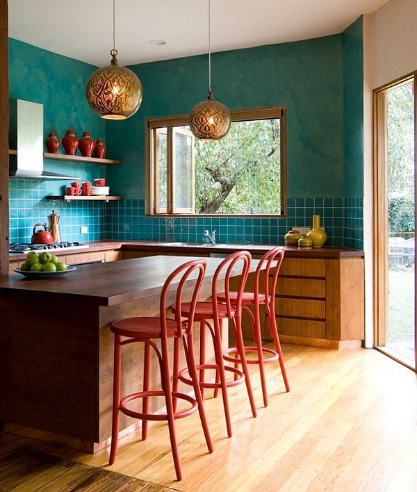 Red and Teal Kitchen Decor New Hot Color Trends Coral Teal Eggplant and More