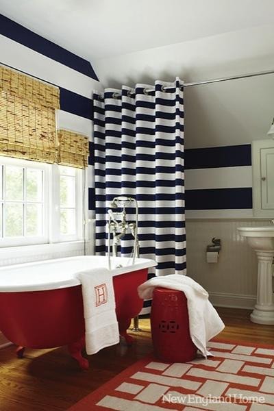 Red and White Bathroom Decor New American Inspired Red White &amp; Blue Bathrooms – Rotator Rod