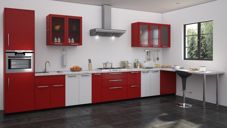 Red and White Kitchen Decor Awesome Red and White Kitchen Designs Straight Kitchen Designs In 2019