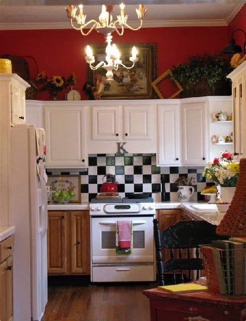 Red and White Kitchen Decor Elegant Colorful Cottage Decorating Ideas In Red Yellow Blue Black &amp; White