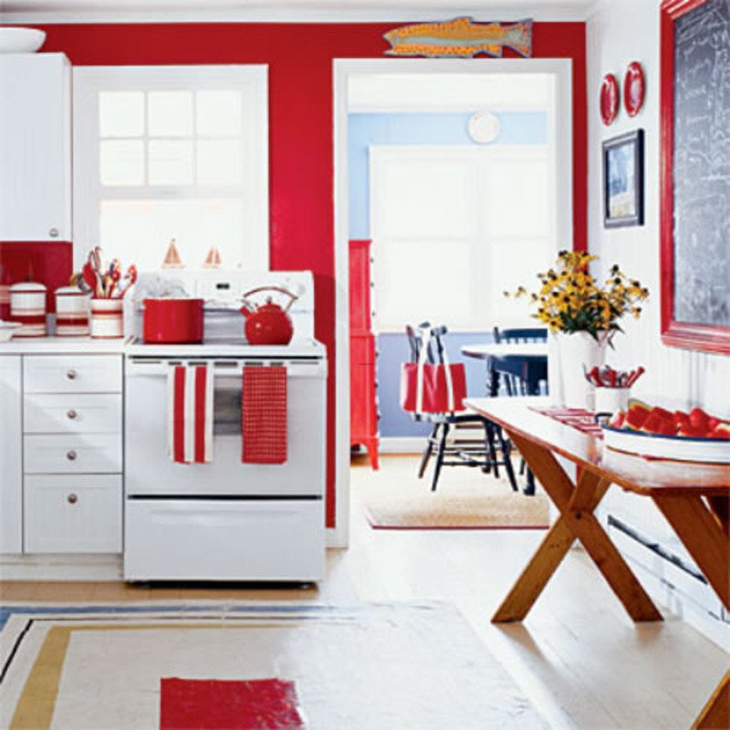 Red and White Kitchen Decor Inspirational Red Kitchen Decorating Ideas