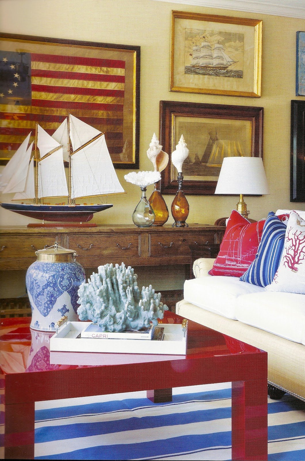 Red White and Blue Decor Fresh Ciao Newport Beach Red White &amp; Blue by Barclay butera