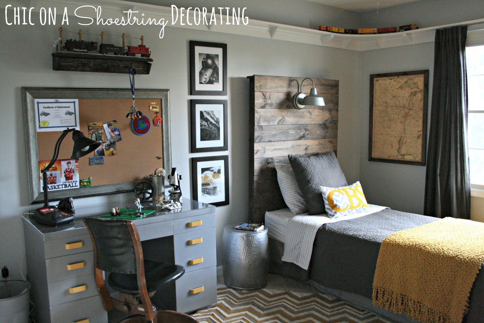 Room Decor Ideas for Boys Elegant Chic On A Shoestring Decorating Bigger Boy Room Reveal