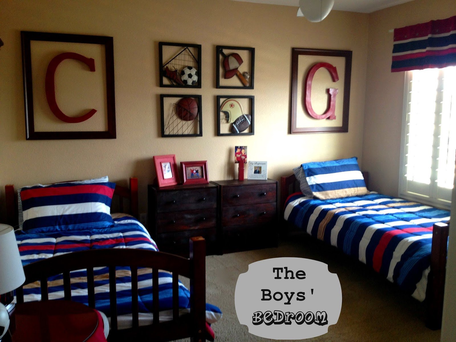 Room Decor Ideas for Boys New Marci Coombs the Boys Sports themed Bedroom