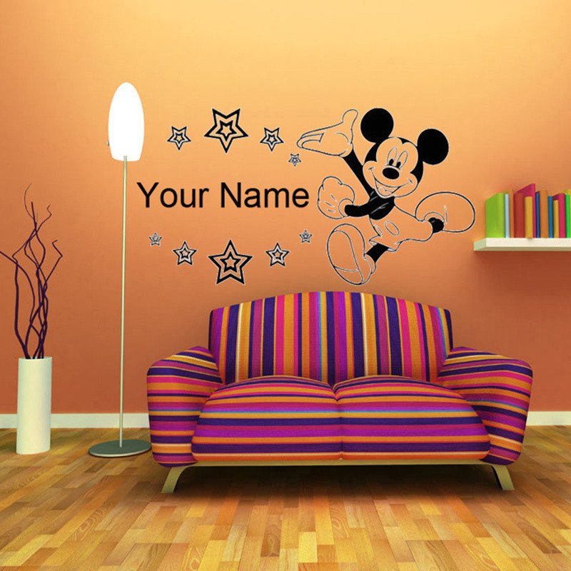 Rooms to Go Wall Decor Awesome Personalised Name with Stars Boys Wall Art Pegatina Wall Sticker Kids Rooms Decor Size 90x45cm
