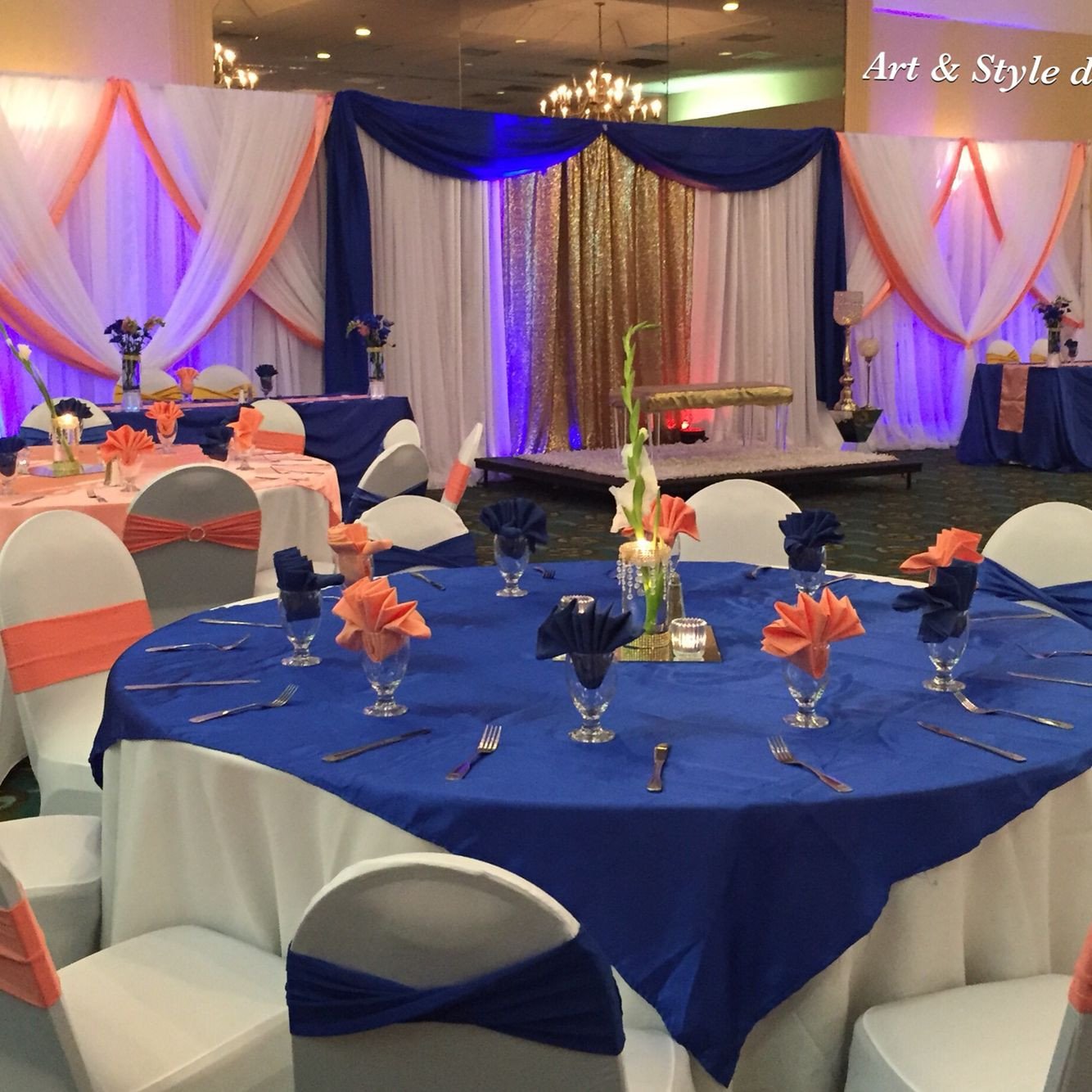 Royal Blue Wedding Decor Ideas Fresh Beautiful Wedding Decor Royal Blue and Coral Artandstyledecor