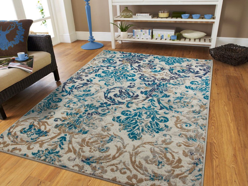 Rugs Contemporary Living Room New Modern Rugs Blue Gray area Rug 8x10 Living Room Carpet 5x8 Chrysanthemum Rugs 2x