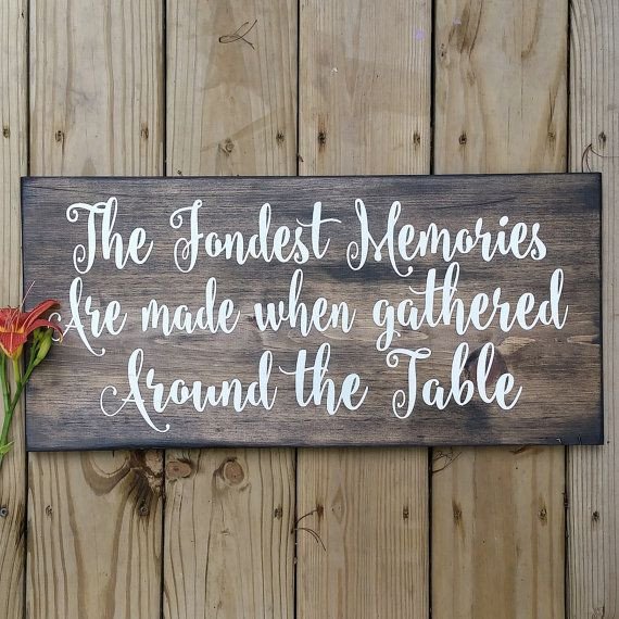 Rustic Dining Room Wall Decor Awesome Vintage Inspired Sign the Fondest Memories are Made when Gathered Around the Table Rustic