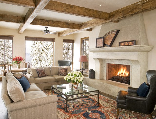 Rustic Traditional Living Room Beautiful Mountain Chic Traditional Living Room Other by Bear Mountain Builders