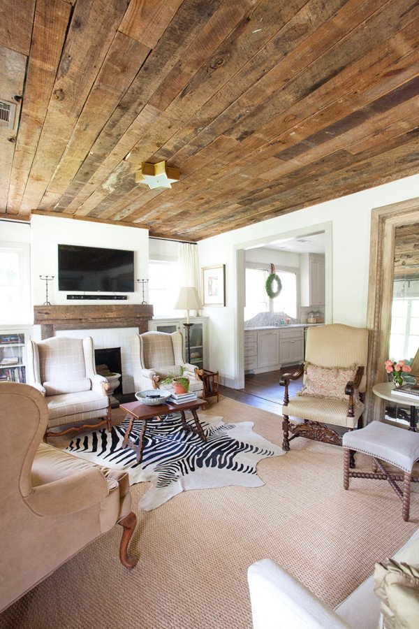 Rustic Traditional Living Room Luxury Old Cloverdale House Renovation Living Room Playroom and Half Bath Reveal