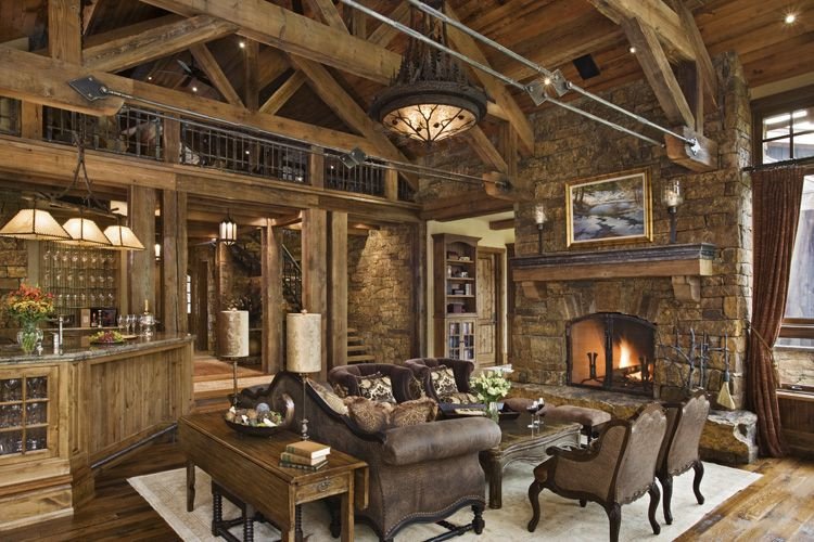 Rustic Traditional Living Room New Rustic House Design In Western Style Tario Residence Digsdigs