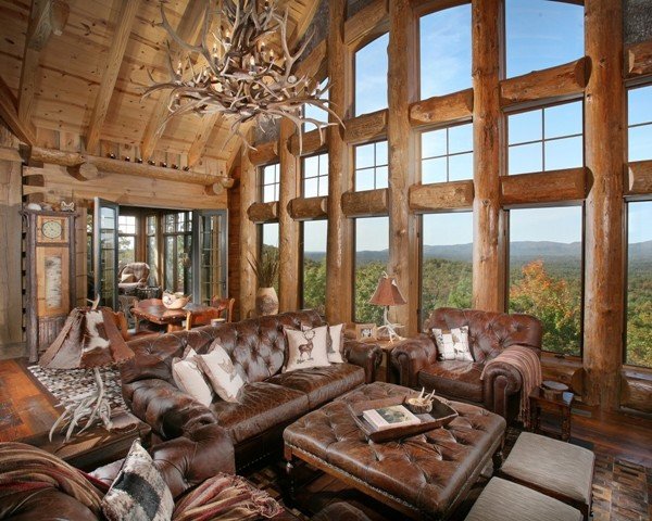 Rustic Traditional Living Room Unique Wild Turkey Lodge Traditional Living Room atlanta by Modern Rustic Homes