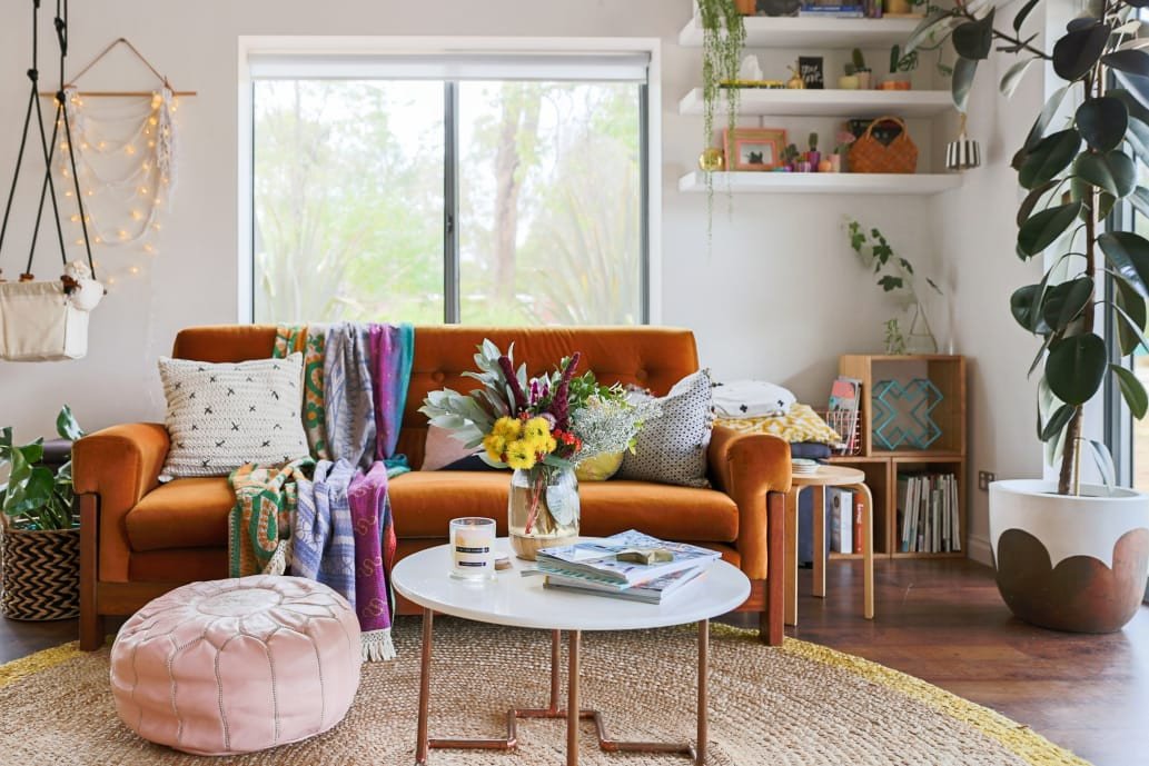 small bohemian living room