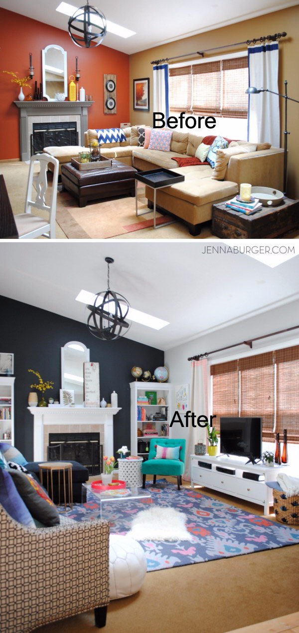 Small Living Room Makeover Ideas Unique before and after Great Living Room Renovation Ideas Hative