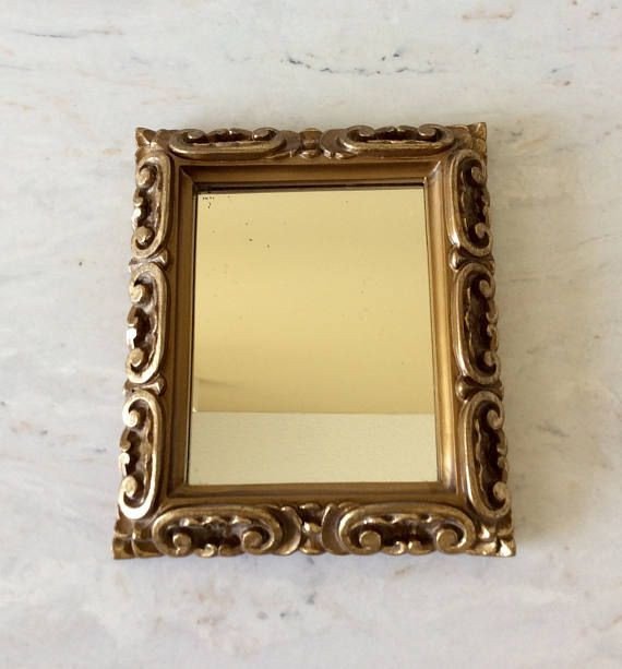 Small Mirrors for Wall Decor Luxury Vintage Gold Small Mirror Statement Wall Decor French Country Mid Century Cottage Hollywood