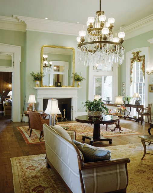 Southern Traditional Living Room Elegant Plantation Style southern Estate Traditional Living Room atlanta by Historical Concepts