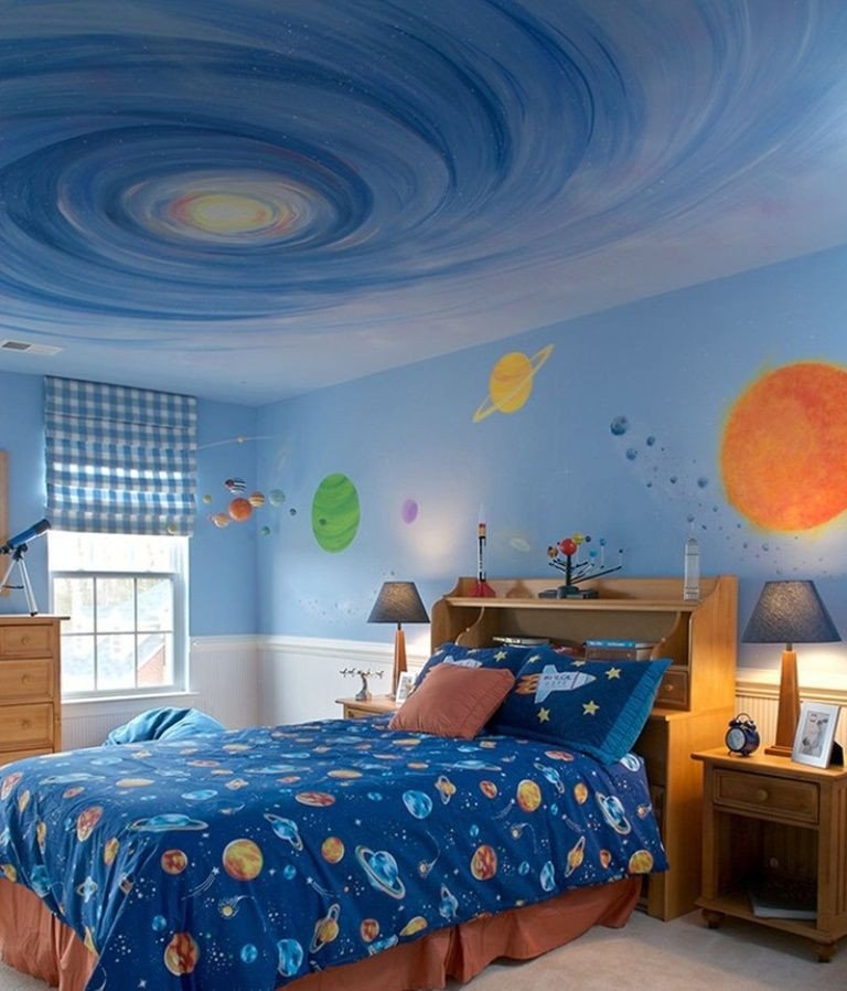 Space Room Decor for Kids Beautiful Space theme Bedroom On Pinterest