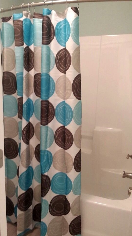 Teal and Brown Bathroom Decor Lovely Teal and Brown Shower Curtain Bathroom Bedroom Decorations In 2019