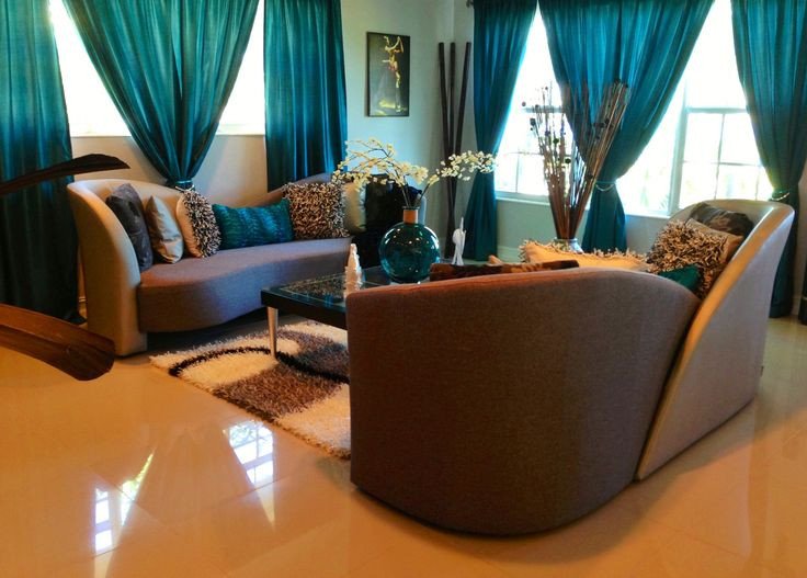 Teal and Brown Home Decor Unique Elegant Living Room In Teal Silver and Black Decor Ideas Pinterest