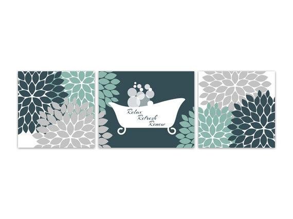 Teal and Gray Bathroom Decor Luxury Bathroom Wall Art Teal and Grey Bathroom Decor Relax Refresh