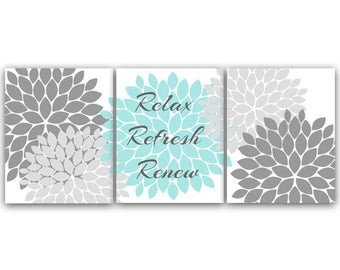 Teal and Gray Bathroom Decor Unique Teal &amp; Grey Bathroom Decor Bathroom Wall Art by Wallartboutique