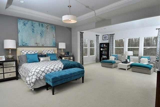 Teal and Gray Bedroom Decor Elegant Gray White and Pops Of Teal Bedroom Idea Home Decor Inspiration