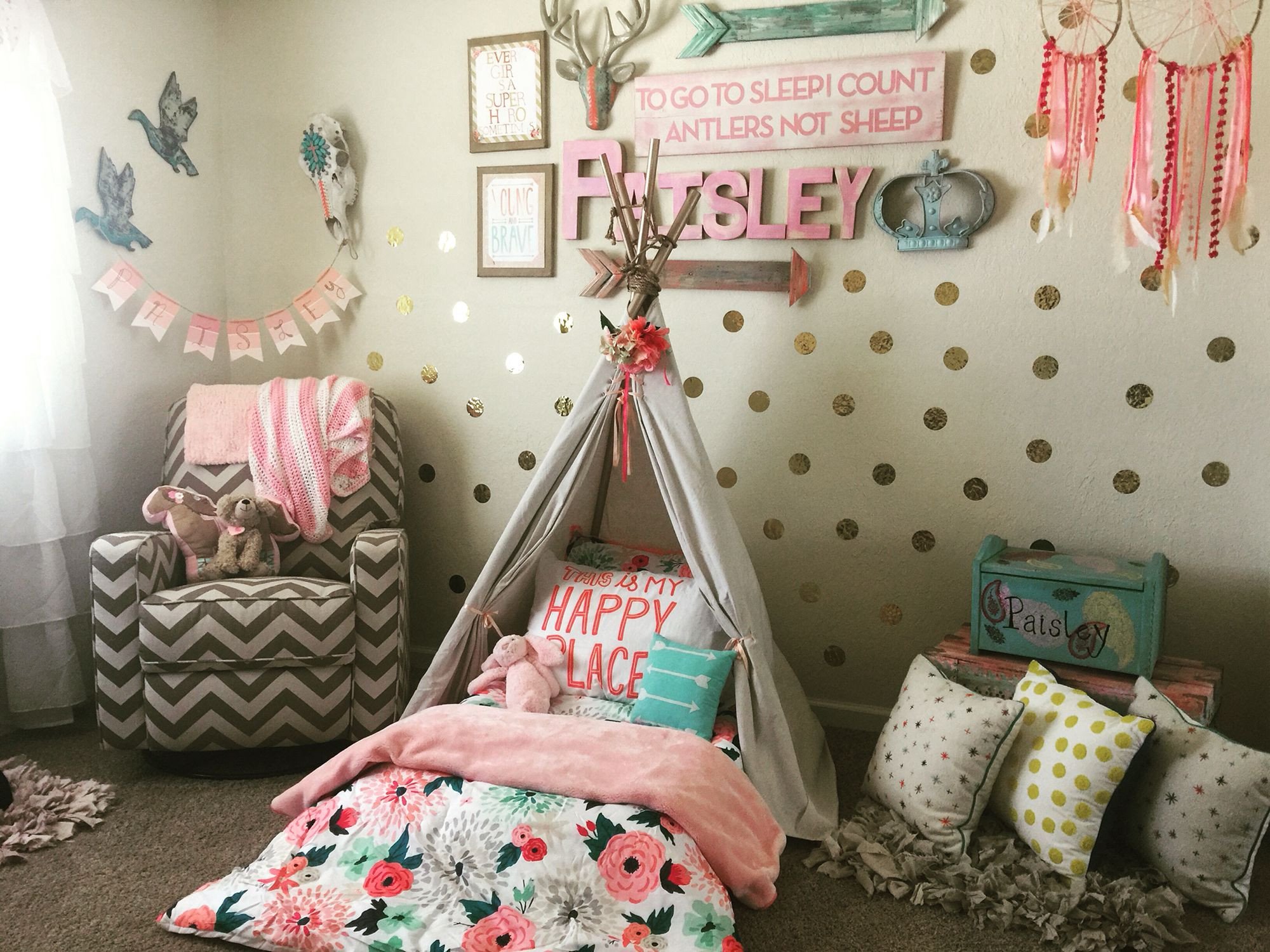 Toddler Girl Room Decor Ideas Inspirational Wild and Free toddler Room Tee Pee Montessori Bed On the Floor Tents