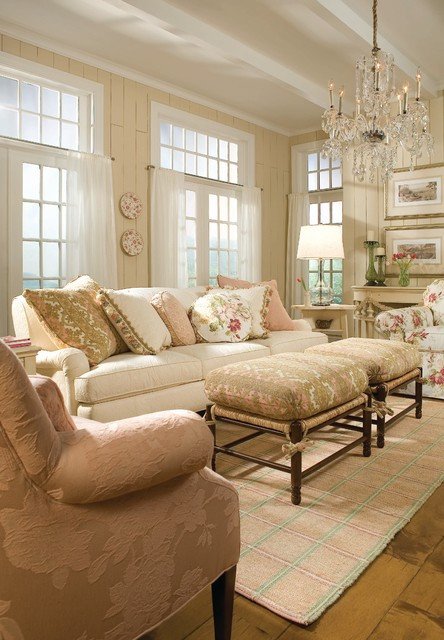 Traditional Chic Living Room New Cream and Beige