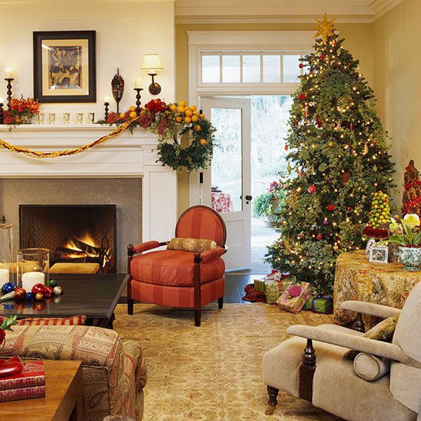 35 Unique Traditional Christmas Living Room