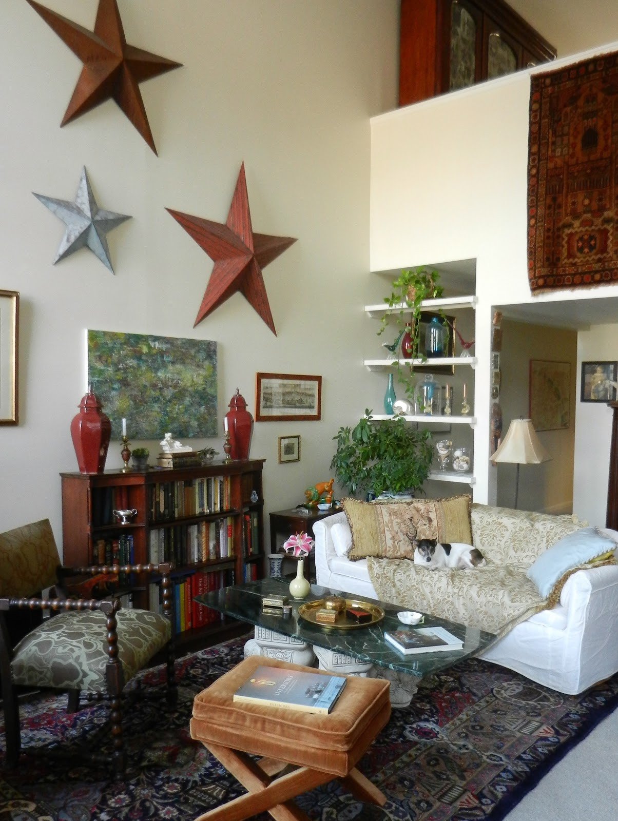 Traditional Eclectic Living Room Awesome Knickerbocker Style &amp; Design Abstract Modern Art In A Traditional Eclectic Room