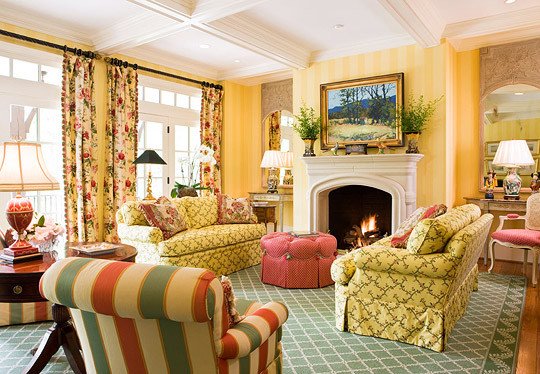 Traditional Green Living Room Awesome Colorful Living Rooms