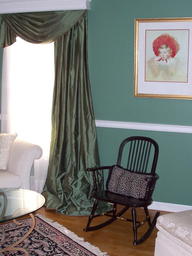 Traditional Green Living Room Luxury Green Living Room with Black Rocking Chair