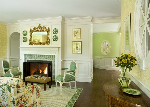 Traditional Green Living Room Luxury Green Tea Traditional Living Room Other by Siemasko Verbridge